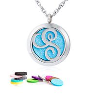 Aromatherapy Essential Oil Diffuser Pendant Stainless Steel Monogram Initial Letter Locket S