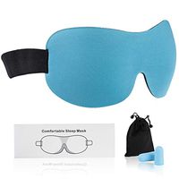 Sleep Mask for A Full Night's Sleep | Comfortable & Super Soft Eye Mask with Adjustable Strap | Works with Every Nap Position | Ultimate Sleeping Aid/Blindfold, Blocks Light Blue