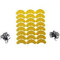 Goodies' Bay Shoe Heel Plates Taps with Nails 12 Pairs Shoe Repair Heel Pads Heel Taps Sole (Yellow)