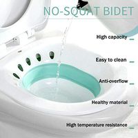 Sitz Bath for Toilet Seat,Sitz Bath Over The Toilet Foldable Toilet Sitz Bath Tub Hip Basin Bidet Hip Bath for Pregnant Women Hemorrhoids Patients (Green)