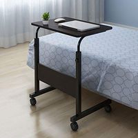 Medical Bedside Table with Wheels, Notebook Desk Sofa Side for Hospital and Home Use, Heavy Duty Steel Frame and Swivel Locking Casters, Office Dormitory (Color : C, Size : 60x40cm)