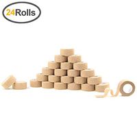 MUEUSS Self-Adhesive Bandage, Self Adherent Cohesive Stretch First Aid Wraps for Sprain Swelling and Soreness on Wrist and Ankle Tapes,1" x 5 Yards (Beige,24 Rolls)