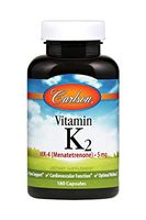 Carlson - Vitamin K2, MK-4 (Menatetrenone), Bone & Heart Health, Soy-Free, 180 Capsules