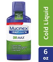 Mucinex Fast-Max DM, Max Strength Chest Congestion Relief with Guaifenesin, Adult Cough Suppressant Liquid, 6 oz (Pack of 2)