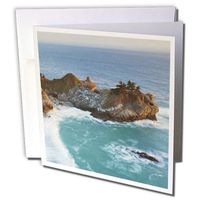 3dRose McWay Falls, Julia Pfeiffer Burns SP, California - US05 CHA0067 - Chuck Haney - Greeting Cards, 6 x 6 inches, set of 12 (gc_88298_2)