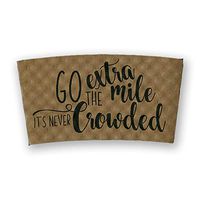 Unique, Recyclable, Printed Coffee Cup Sleeves, 30 Count (Go The Extra Mile)