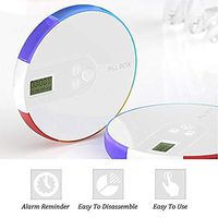 Weekly Pill Organizer LED Light Alarm Reminders 7 Days Pill Box- Light Weight 4 Groups Clock Easy Carry Pill Box (Rainbow)