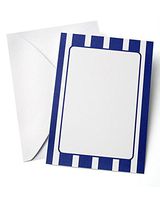 Navy Stripes Invitations