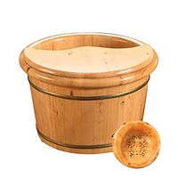 Foot Massagers Foot Bath Barrel Foot Acupressure Bucket Cypress Wood Foot Bath Barrel Spa Massage Pedicure Barrel Thickened and Raised Wooden Footbath The Best Gift for The Elders