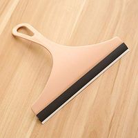 Widow Wiper,CONSTR Household Cleaning ToolsPortable Glass Window Wiper Soap Cleaner Squeegee Bathroom Mirror Blade Brush - Light Blue