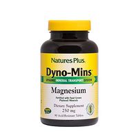 NaturesPlus Dyno Mins Magnesium - 250 mg, 90 Vegetarian Tablets - Enhanced Absorption Bone Health Supplement - Hypoallergenic, Gluten-Free - 90 Servings