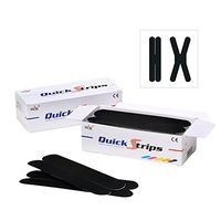 Nasara QuickStrips Precut Kinesiology Tape Strips - 8" X Pattern - 15 Pack: Black