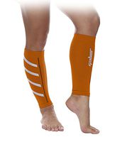 Gabor Fitness Graduated 20-25mm Hg Compression Running Leg Sleeves, Large, Orange