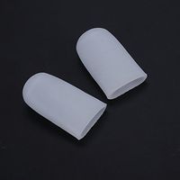 Foot Gel Pad Forefoot Sleeve Pain Relief Toe Sleeves (Size L White Color) HEALIFTY