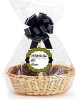 Old Gold 2Pack Designer Cello Bags/Tags/Bows Cellophane Extra Large Gift Basket Packaging Bags Flat 25" X 30"