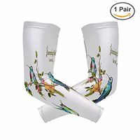 Arm Sleeves Hummingbird Tattoo Sleeve UV Sun-Protective Sleeve Compression Arm Cover Cooling Golf Cycling Driving Hiking for Men Women Kids 1 Pair