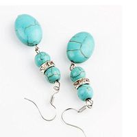 1set Drop Tibetan Turquoise Hot Dangle Natural Earrings Jewelry Vintage Pendant Jewerly Fine Fashion Stylish Womens Bright Designer Novelty Prom Bangle Brides