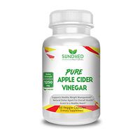 Sundhed Natural Pure Apple Cider Vinegar - 1250mg Natural Detox Cleanse, Appetite Suppressant & Bloating Relief, Supports Blood Sugar & Immune System, Assists Weight Loss and Digestion, Fat Burner