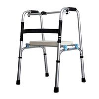 Bariatric Adult Walking Frame Lightweight | Folding Walker with seat for Seniors | Mobility Aid for Handicap Adjustable Height (Short, Standard, Tall People)