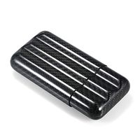 Festnight Cigar Case Carbon Fiber Black 3-Cigar Case Lightweight Cigar Storage Tube Holder Travel Cigar Durable Humidor for up to 57 Ring Gauge Cigars Fiber Construction