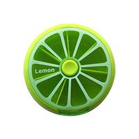 Luoke Waterproof Portable 7 Days Rotate Pill Box Case Bottle Cache Holder Drug Holder Keychain Weekly Container (Green)