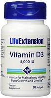 Life Extension Vitamin D3 5000 IU 60 softgels (Pack of 2)