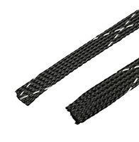 Braided Sleeving, 0.500 in, 100 Ft, Black