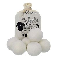 Wool dryer balls, Pack of 6 XL 2.8", 100% Organic New Zealand Natural Fabric Softener - Reusable, Eco-friendly, Reduce Wrinkles & Static Cling, Shorten Drying Time by Cute Sheep