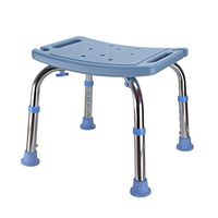 Bath Stool Household Bath Stool Elderly Bathroom Stool Bathroom Anti-Slip Stool Bath Chair Thickened Adult Shower Stool (Color : Blue, Size : 433934cm)