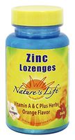 Zinc Lozenge - Orange Mint - Vegetarian Nature's Life 25 Lozenge