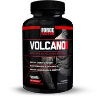 Volcano Pre-Workout Nitric Oxide Booster with Creatine, Boost Nitric Oxide, Energy, and Strength, Build Muscle, Better Pump, Force Factor, 120 Count