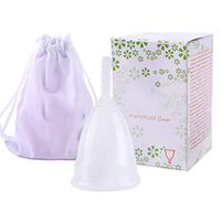 LWWOZL Menstrual Cup | Reusable Menstrual Cups of Silicone Soft Cup Women's Hygiene Cup Multi Size Optional (Color : White, Size : L)