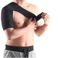 King of Flash Adjustable Neoprene Right Shoulder Support Strap Arthritis, Gym, Sports, Brace, Pain Relief, Injury Prevention [One Size] (Right Shoulder Suppoort)