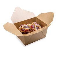 30-OZ Disposable Rectangle Paper Take Out Food Container - #1 Kraft Brown Take Out Box - Easy Fold and Close - ENVIRONMENTAL-FRIENDLY and Recyclable - 200-CT - Restaurantware