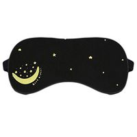 ACTLATI Cute Black Sleeping Eye Mask Elastic Sleep Aid Cover Sky Breathable Blindfold Moon