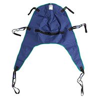 Drive Medical Divided Leg Patient Lift Sling with Headrest, Blue, Medium