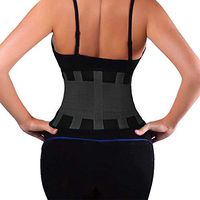 Waist Trainer Belt for Women & Men, Waist Trimmer Sweat Band - Neoprene Sports Girdle Belt for Weight Loss, Body Shaper, Workout Slimming, Low Back & Lumbar Support with Sauna Suit Effect (Black, L)