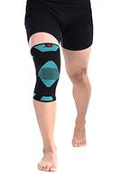 Knee Brace Marktop Knee Compression Sleeve Joint Pain Relief Elastic Weaving Great for Sports, Hiking, Climbing M5024 (L, Blue & Black)