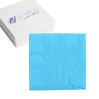 Sparkles Make It Special 50 pcs 2-Ply 5" inch Paper Napkins - Aqua Blue - Cocktail Drink Party Wedding Reception