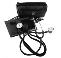 EMI # 305 Black Aneroid Sphygmomanometer Manual Blood Pressure Monitor and Dual Head Stethoscope Kit Set
