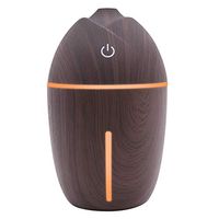 Clearance Wobuoke Air Aroma Essential Oil Diffuser LED Ultrasonic Aroma Aromatherapy Humidifier (Brown)