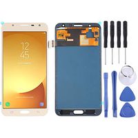Phone case Phone Cover LCD Screen and Digitizer Full Assembly (TFT Material) for Galaxy J7 Neo, J701F/DS, J701M(Black) Highly Recommended (Color : Gold)