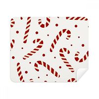 Christmas Crutch White Repeat Festival Phone Screen Cleaner Glasses Cleaning Cloth 2pcs Suede Fabric