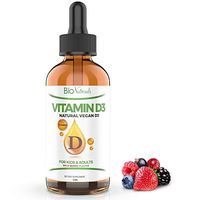 Bio Naturals Vitamin D3 1000 IU Liquid Drops with Premium Vegan D3 for Adults, Kids & Infants - Highest Absorption - Immune System, Bone, Muscle & Dental Support - NEW All Natural Formula - 2 fl oz