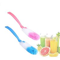HOBULL 2pcs Long Bottle Cleaning Brush Long Grip Bottle Brush for Washing Wine, Decanter, Thermos, Carafe Water Bottle Brush Washer