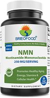 Brieofood NMN Nicotinamide Mononucleotide 250mg/Serving, 30 Veggie Capsules