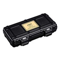 CHENTAOCS Cigar Box, Portable Travel Cedar Wood Cigar Box, Humidor, Black, White, Red, Orange Products (Color : Black)