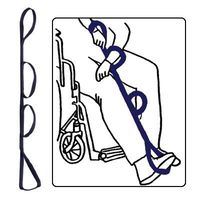 Kinsman Enterprises 31061 Leg Lifter with Pre-Formed Foot Support, 40" Length, Regular Quad, Navy