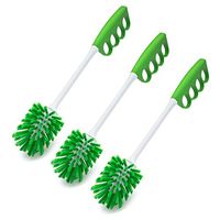 Brolly Bottle Brush with Unique, Cushioned Grip (3-Pack)