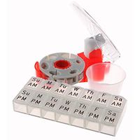 Medifacx ProRx Disc Pill Cutter with 1 Pill Catch Cup and Large 7 Day AM/PM Pill Planner